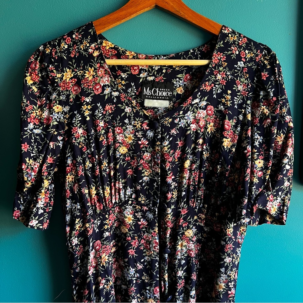Vintage 80s/90s Ms. Choice Maxi Floral Dress 🌸